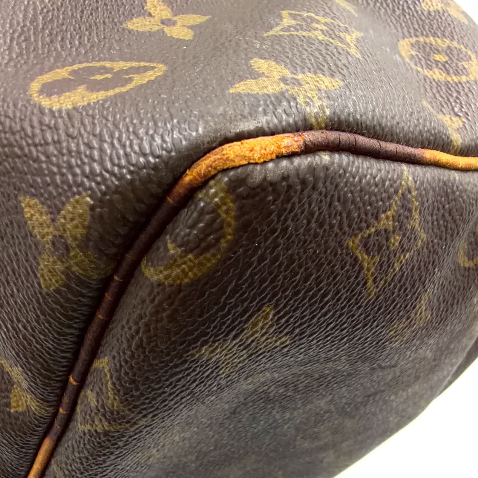 Louis Vuitton Keepall 60 Monogram Leather Brown Boston Bag Gold — view 9