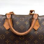 Louis Vuitton Speedy 30 Monogram Leather Brown Handbag Gold — view 6