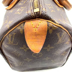 Louis Vuitton Speedy 30 Monogram Leather Brown Handbag Gold — view 4