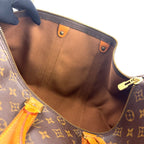 Louis Vuitton Keepall 45 Monogram Leather Brown Boston Bag Gold — view 9