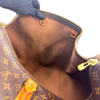 Louis Vuitton Keepall 45 Monogram Leather Brown Boston Bag Gold — view 8
