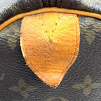 Louis Vuitton Speedy 30 Monogram Leather Brown Handbag Gold — view 4