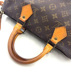 Louis Vuitton Speedy 30 Monogram Leather Brown Handbag Gold — view 5