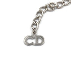 Dior Trotter Metal Enamel Silver Pink Necklace — view 4