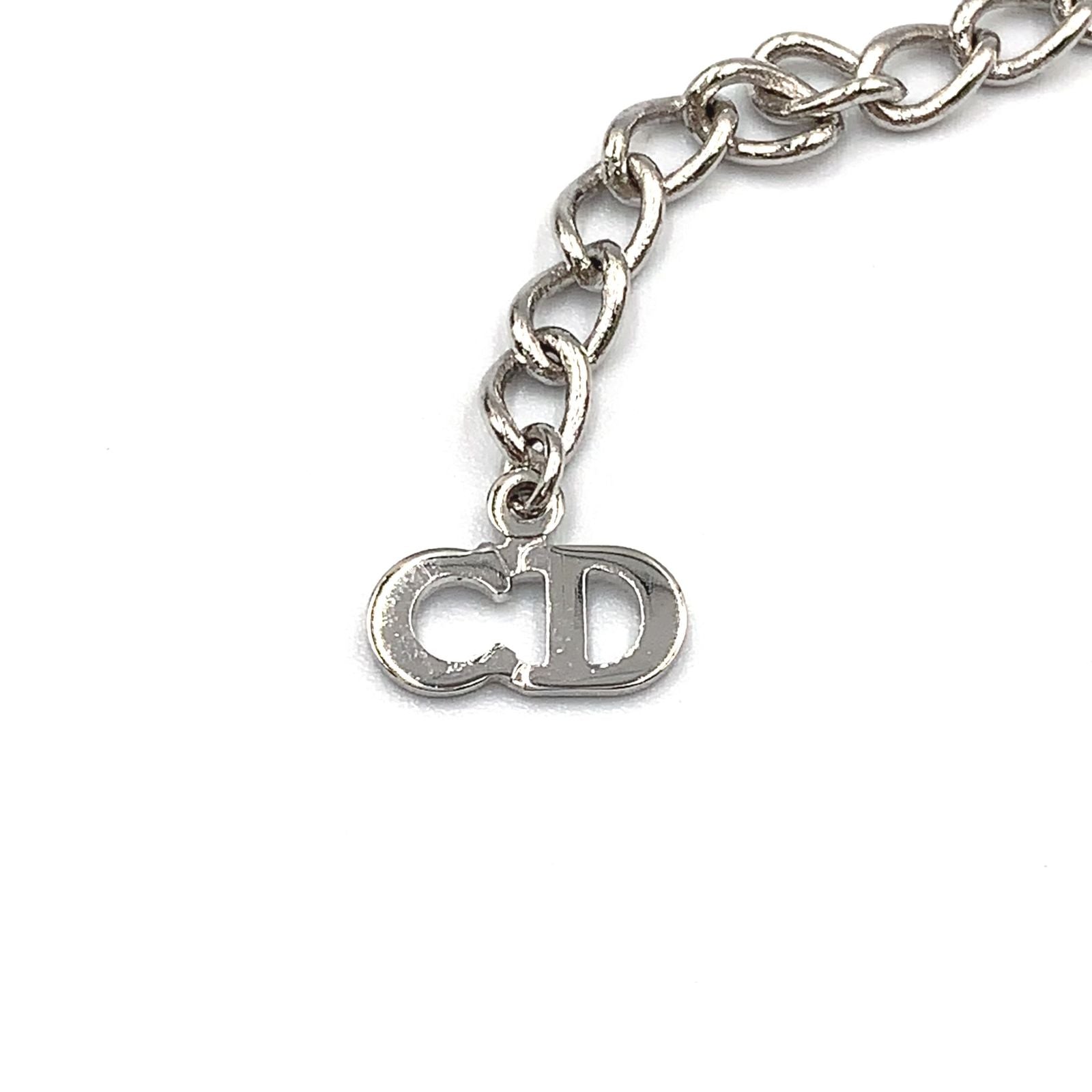 Dior Trotter Metal Enamel Silver Pink Necklace — view 4