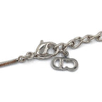 Dior Trotter Metal Enamel Silver Pink Necklace — view 7