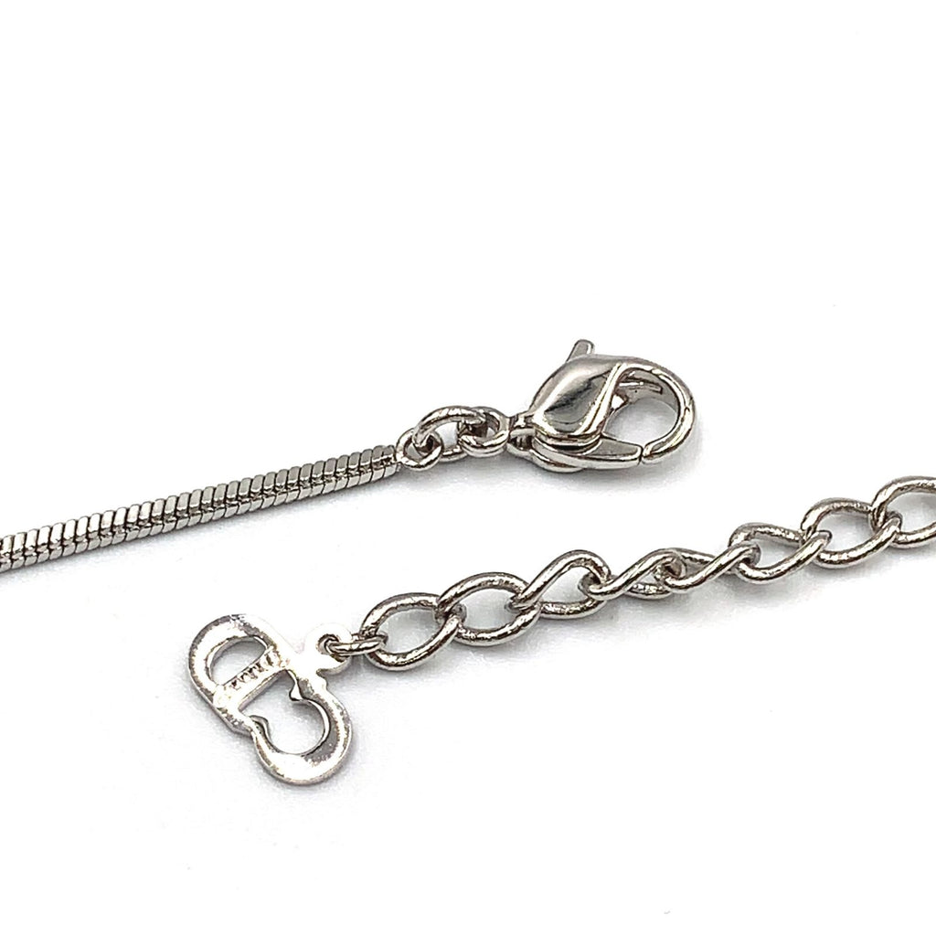 Dior Trotter Metal Enamel Silver Pink Necklace — view 8