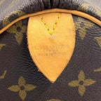 Louis Vuitton Speedy 30 Monogram Leather Brown Handbag Gold — view 4