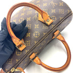 Louis Vuitton Speedy 30 Monogram Leather Brown Handbag Gold — view 7