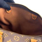 Louis Vuitton Speedy 30 Monogram Leather Brown Handbag Gold — view 8