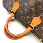 Louis Vuitton Speedy 30 Monogram Leather Brown Handbag Gold — view 5
