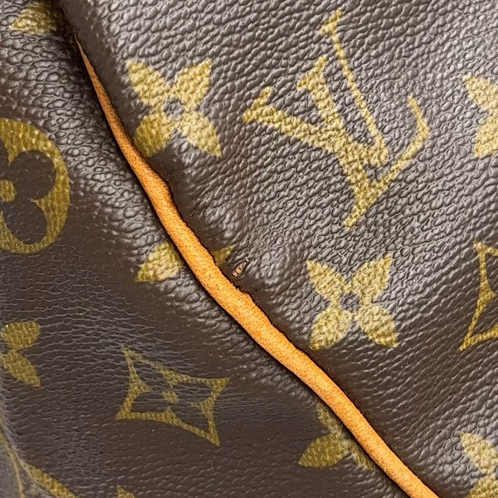 Louis Vuitton Keepall 50 Monogram Leather Brown Boston Bag Gold — view 8