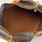 Louis Vuitton Keepall 50 Monogram Leather Brown Boston Bag Gold — view 3