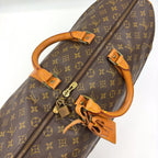 Louis Vuitton Keepall 50 Monogram Leather Brown Boston Bag Gold — view 7