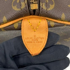 Louis Vuitton Keepall 50 Monogram Leather Brown Boston Bag Gold — view 4