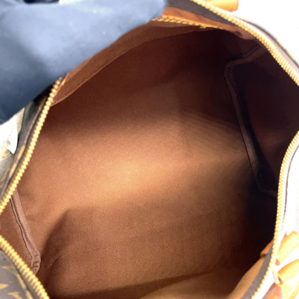 Louis Vuitton Speedy 30 Monogram Leather Brown Handbag Gold — view 3