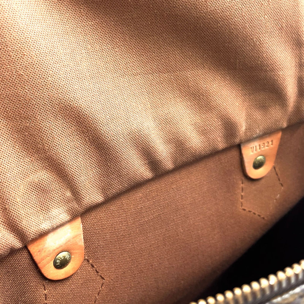 Louis Vuitton Speedy 30 Monogram Leather Brown Handbag Gold — view 9