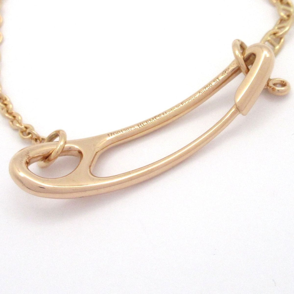Hermes Bracelet Chaine D'ancre Punk 18k Pink Gold Diamond 0.03 — view 3