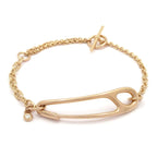 Hermes Bracelet Chaine D'ancre Punk 18k Pink Gold Diamond 0.03