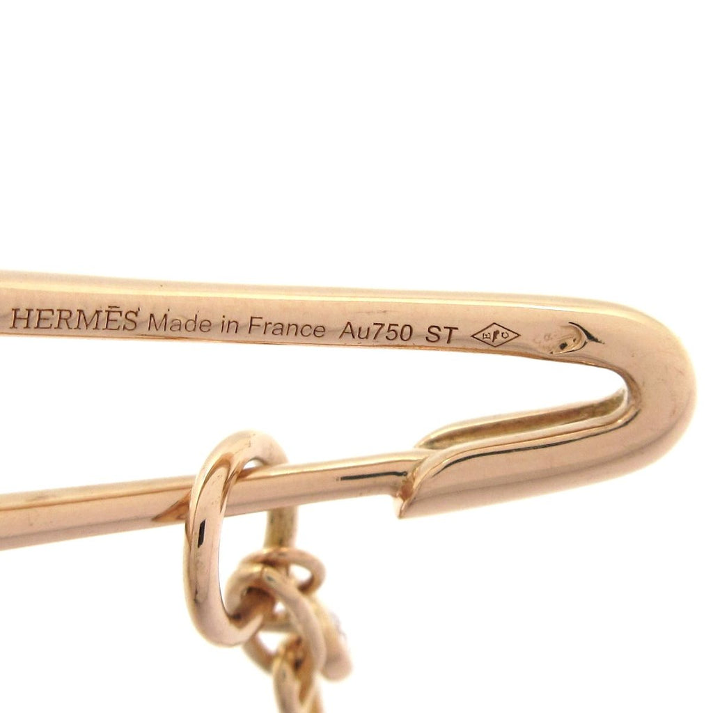 Hermes Bracelet Chaine D'ancre Punk 18k Pink Gold Diamond 0.03 — view 5