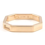 Gucci Ring Octagonal Square Logo Diamond 18k Pink Gold — view 2