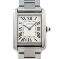 Cartier Watch Tank Solo SM Rectangular Silver Dial SS Quartz Analog