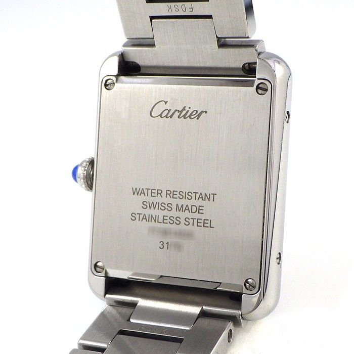 Cartier Watch Tank Solo SM Rectangular Silver Dial SS Quartz Analog — view 4