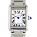 Cartier Watch Tank Must SM Rectangular Silver Dial Roman Index SS Quartz Analog