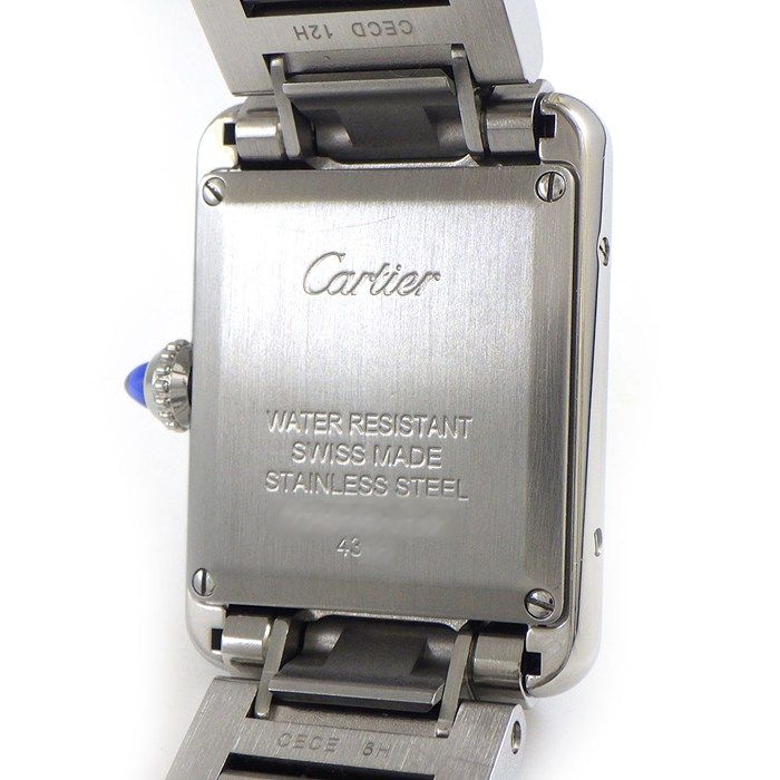 Cartier Watch Tank Must SM Rectangular Silver Dial Roman Index SS Quartz Analog — view 4