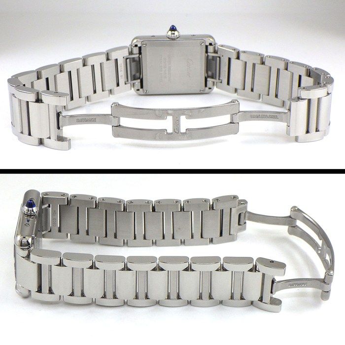 Cartier Watch Tank Must SM Rectangular Silver Dial Roman Index SS Quartz Analog — view 3
