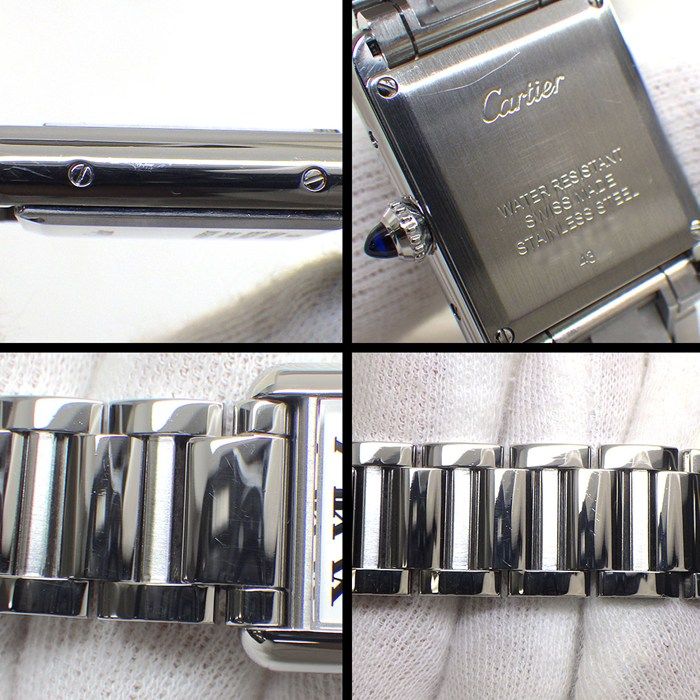 Cartier Watch Tank Must SM Rectangular Silver Dial Roman Index SS Quartz Analog — view 6