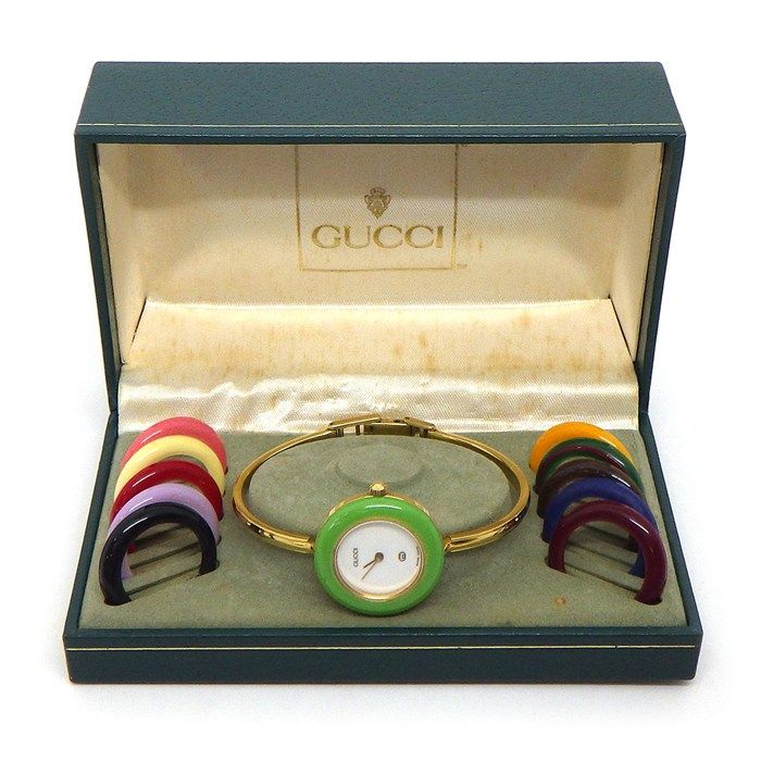 Gucci Watch Change Bezel 11 12 Multicolor All 12 Colors White Dial Quartz Analog — view 9