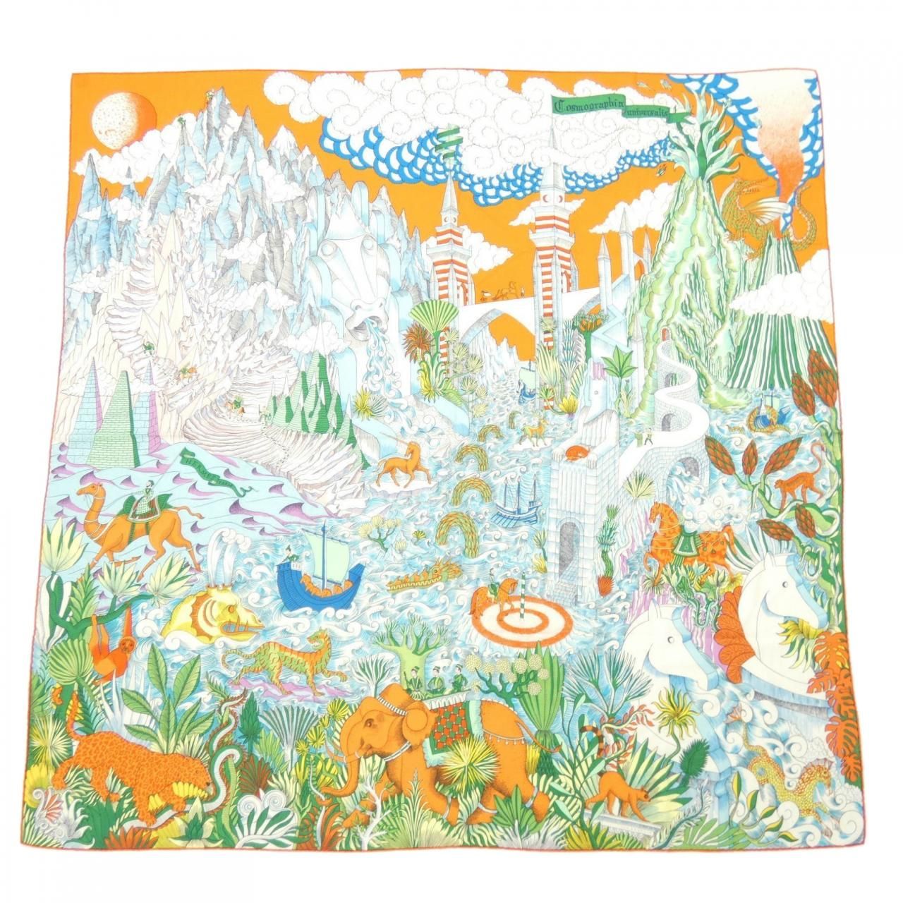 Hermes Cosmographia Universalis Carre Shawl Scarf