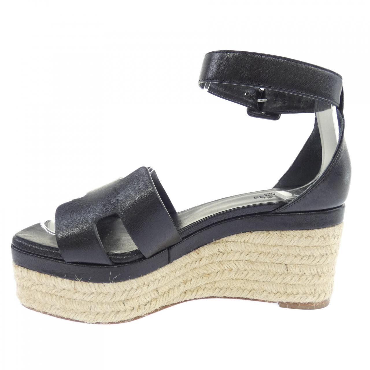 Hermes Elda Sandals Black — view 2