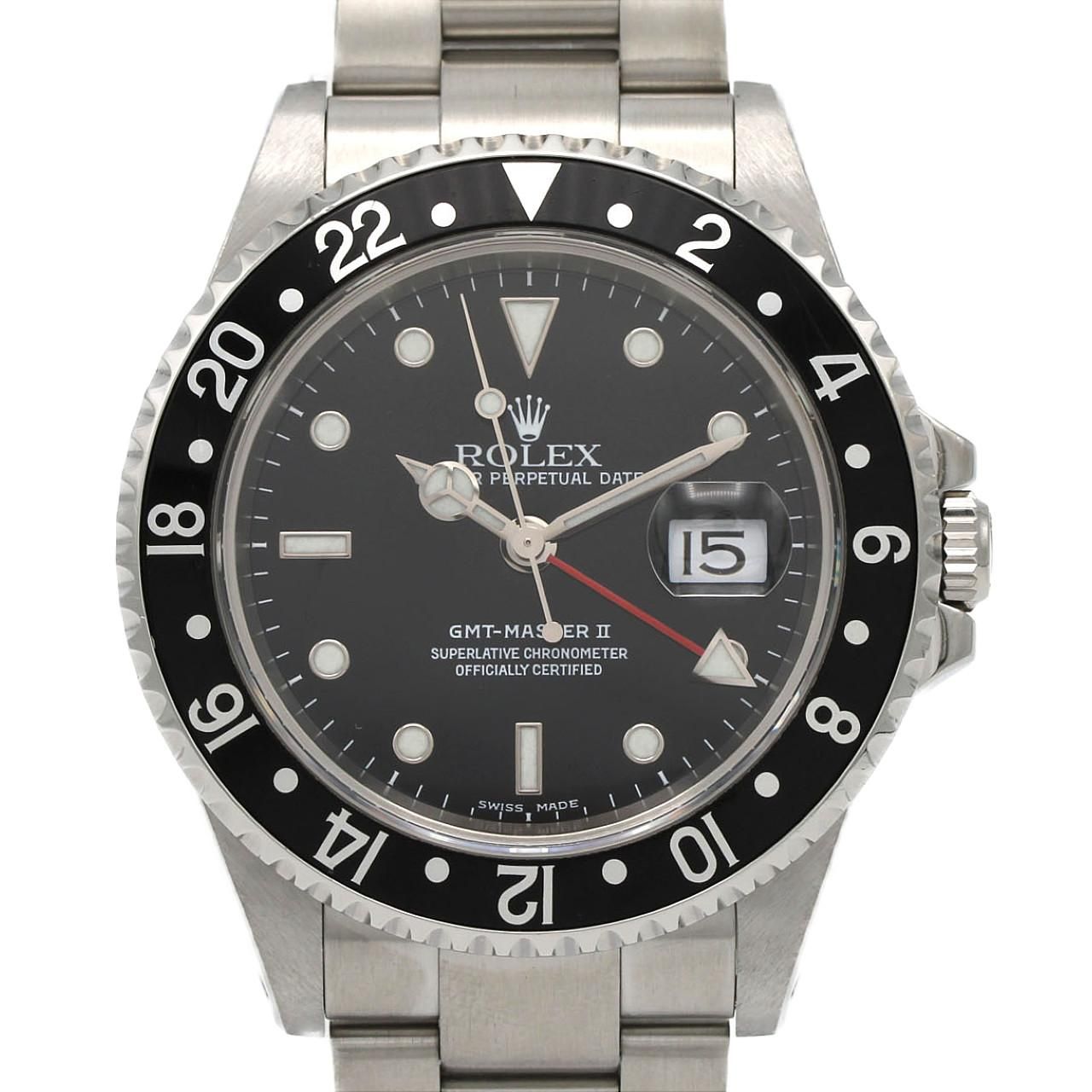 Rolex GMT Master II SS Automatic Winding a Number Watch