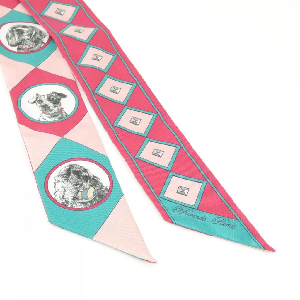 Hermes Colliers Et Chiens Twilly Scarf — view 2