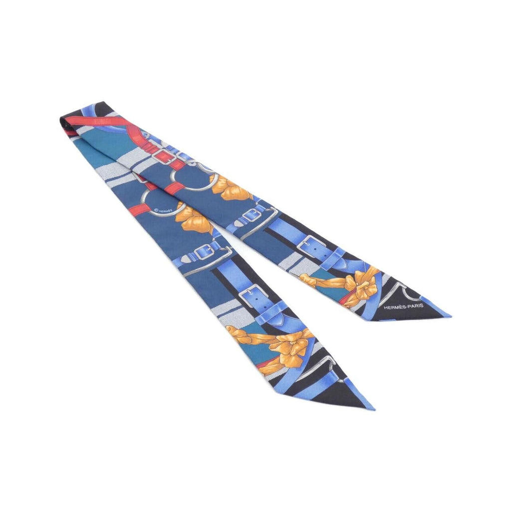 Hermes Twilly Scarf Blue