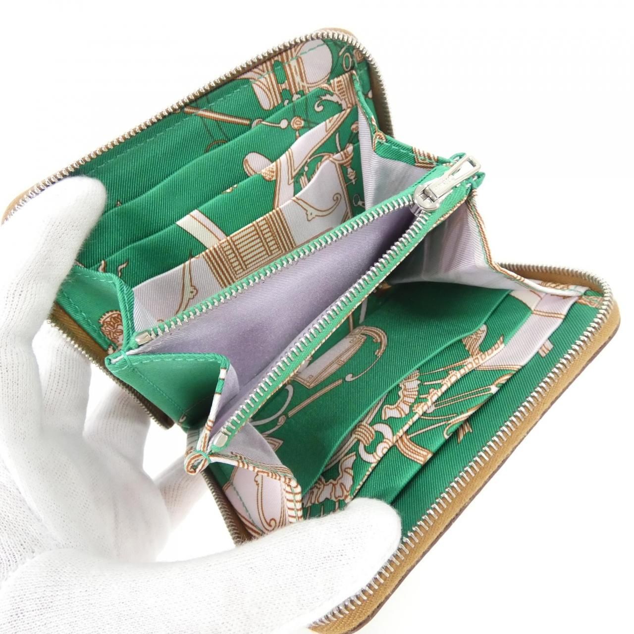 Hermes Ex Libris Silk in Compact Wallet — view 3