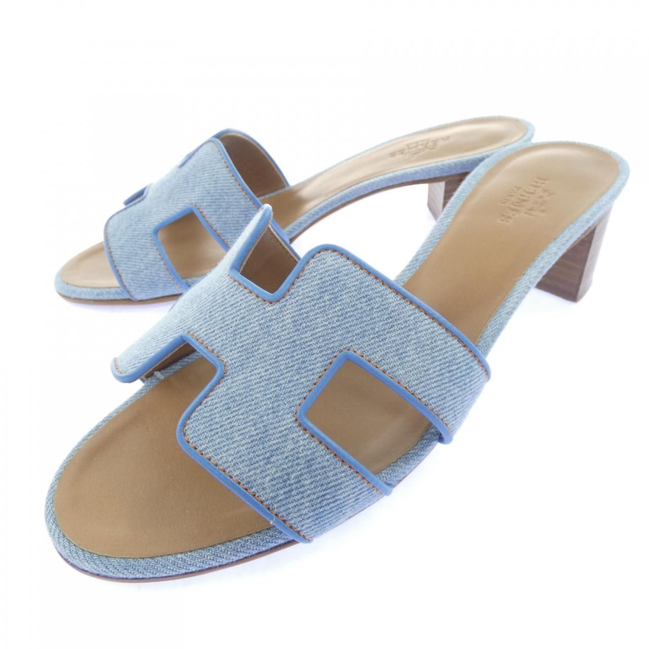 Hermes Oasis Sandals Blue — view 3