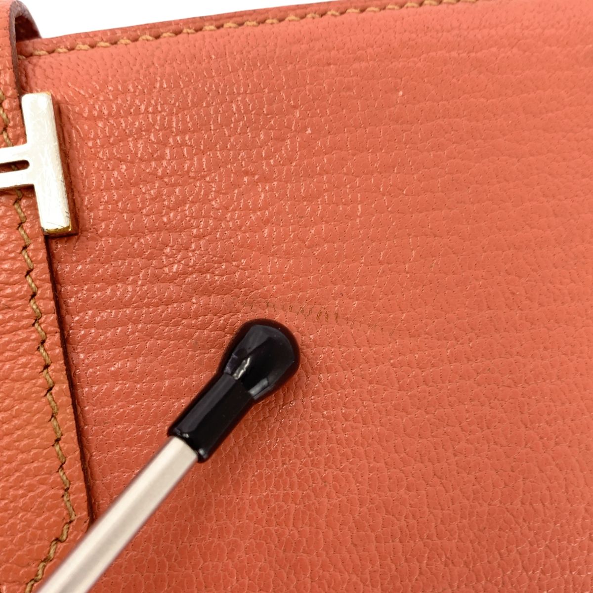 Hermes Bearn Souffle Leather Wallet Pink — view 8