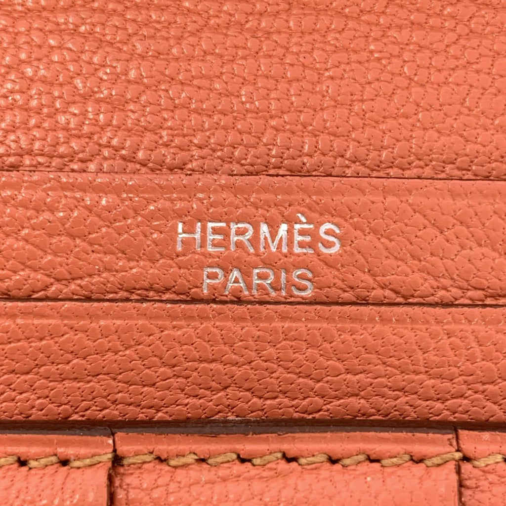 Hermes Bearn Souffle Leather Wallet Pink — view 4