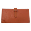 Hermes Bearn Souffle Leather Wallet Pink