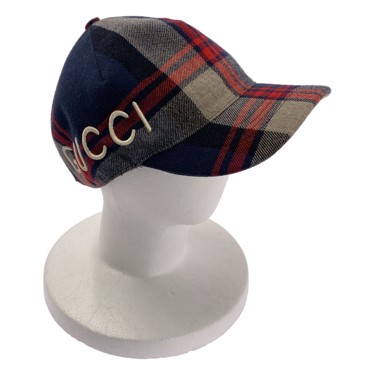 Gucci Check Embroidery Cap XL Navy — view 3