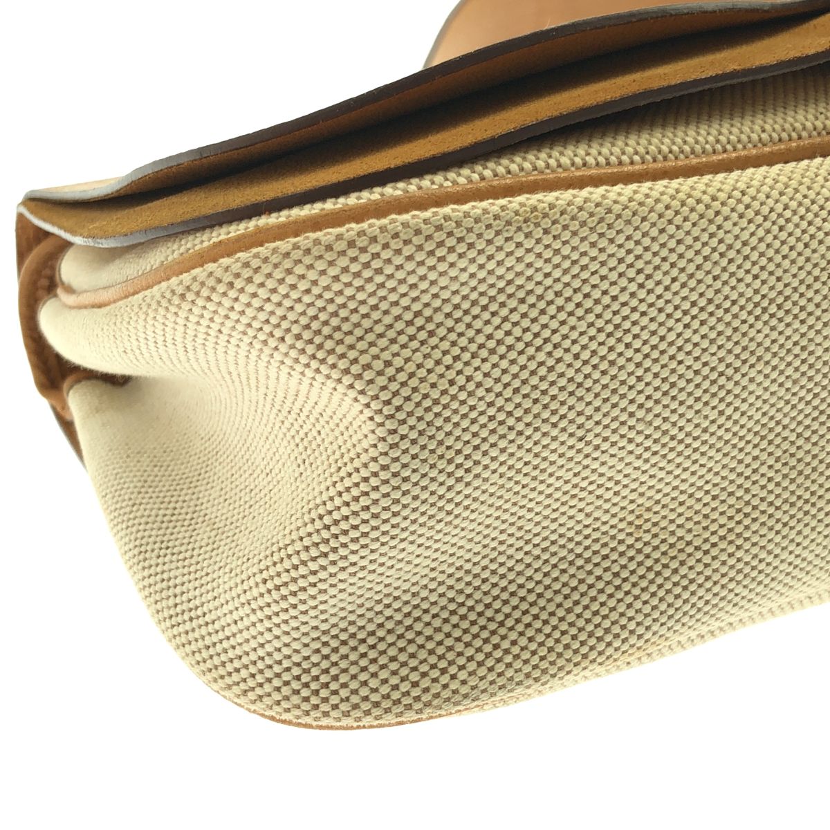 Hermes Sac Colorado PM Sac Toile Ash Shoulder Bag Brown Beige — view 6