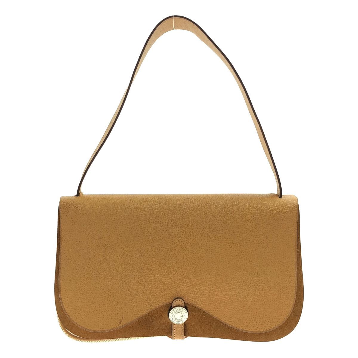 Hermes Sac Colorado PM Sac Toile Ash Shoulder Bag Brown Beige