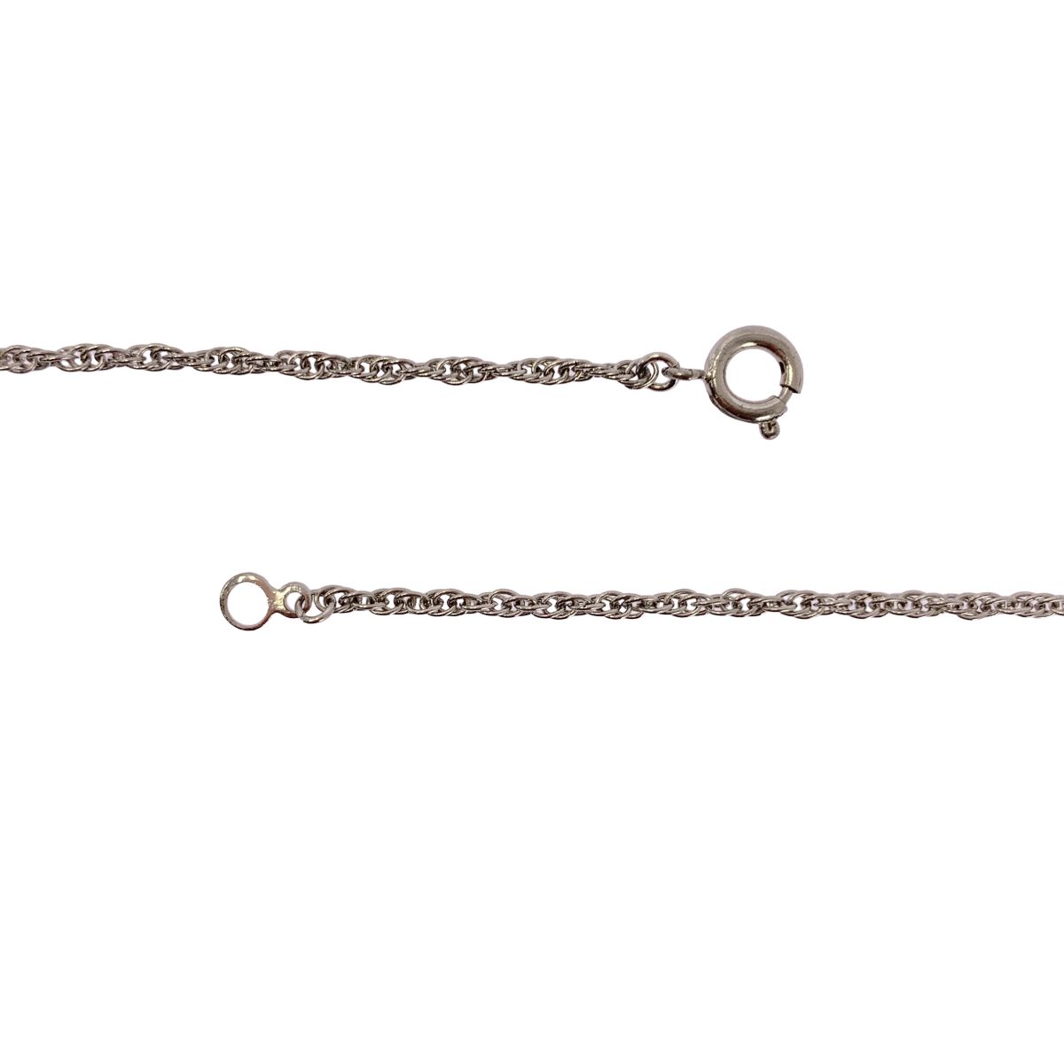 Hermes Bijouterie Fantaisie White Butterfly Coin Necklace Silver — view 4