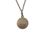 Hermes Bijouterie Fantaisie White Butterfly Coin Necklace Silver — view 3