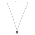 Hermes Bijouterie Fantaisie White Butterfly Coin Necklace Silver