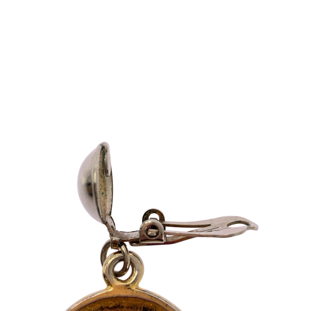 Chanel Vintage CC Logo Swing Earrings Gold — view 5