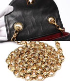 Chanel Chain Shoulder Bag Mini Quilted Gold Lambskin — view 8
